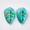 Transparent Spray Painted Glass Pendants X-GLAA-S054-002B-01-2