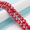 Handmade Evil Eye Lampwork Bead Strands LAMP-M015-01B-2