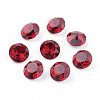 Pointed Back & Back Plated K9 Glass Rhinestone Cabochons X-RGLA-J012-8mm-501-2