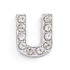 Alloy Slide Charms ALRI-WH0005-09U-P-1