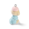 Flocky Resin Pendants RESI-A040-03A-2