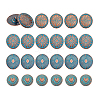 24Pcs 4 Styles 1-Hole Zinc Alloy Shank Buttons BUTT-PH0001-60-6