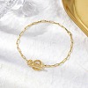 Brass Paperclip Chains Bracelets for Women BJEW-JB10398-2