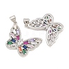 Brass Micro Pave Cubic Zirconia Pendants CU-CBA908F-05P-09-2