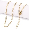 2.5MM Unisex 304 Stainless Steel Paperclip Chain Necklaces STAS-Q113-14G-01-1
