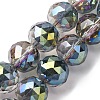 Transparent Electroplate Glass Beads Strands EGLA-N002-34H-F05-1