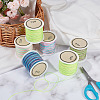 Gorgecraft 10 Rolls 5 Colors Gradient Color Nylon Chinese Knotting Cord NWIR-GF0001-04-6