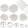 500Pcs 5 Styles Rack Plating Brass Beads KK-BBC0023-24S-1