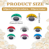 Half Round Plastic Doll Wiggle Eyes Cabochons DIY-LP0001-89D-2