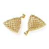 Brass Micro Pave Clear Cubic Zirconia Pendants KK-D221-19G-03-2