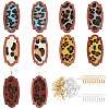 Olycraft DIY Leopard Print Pattern Rectangle Dangle Earring Making Kit DIY-OC0009-49-1