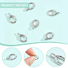 8Pcs Brass Spring Gate Rings KK-BBC0028-43P-6