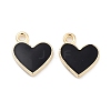 Light Gold Plated Alloy Enamel Charms ENAM-M219-06KCG-02-2