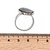 Brass & Natural Paua Shell Link Finger Rings RJEW-S638-01P-5