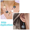 10Pcs Natural Black Lip Shell Pendants SSHEL-YW0001-18-6