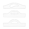 DICOSMETIC 3Pcs 3 Styles Transparent Acrylic Router Templates DIY-DC0002-75-8