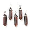 Dyed & Heated Natural Red Tiger Eye Pointed Pendants G-M378-01P-A20-1