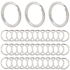 40Pcs 304 Stainless Steel Split Key Rings STAS-CY0001-01B-P-1