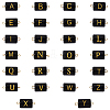 26Pcs Glass Connector Charms PALLOY-YW00117-1