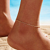 925 Sterling Silver Anklet AJEW-Z029-19G-4