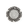 Vintage Adjustable Iron Finger Ring Components Alloy Cabochon Bezel Settings X-PALLOY-O039-08AS-3
