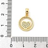 Rack Plating Leaf Brass Clear Cubic Zirconia Pendants KK-S407-12G-3