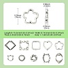 100Pcs 10 Styles Tibetan Style Alloy Bead Frame FIND-CJ0003-76-2