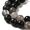 Natural Black Rutilated Quartz Beads Strands G-R446-6mm-37-01-4