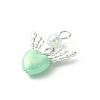 50Pcs Heart Acrylic Pendants PALLOY-JF02975-4