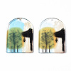 Transparent Printed Acrylic Pendants KY-S163-294-2