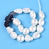 Natural Purple Fluorite Nuggets & Natural Cultured Freshwater Pearl Beads Strands PEAR-N023-01A-08-3