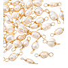 40Pcs Natural Freshwater Pearl Copper Wire Wrapped Rice Connector Charms PALLOY-PH01689-7