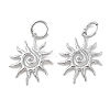 304 Stainless Steel Sun Hoop Earrings EJEW-M073-01P-2