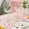 Alloy Enamel Wine Glass Charms AJEW-SC0002-13-4