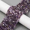 Faceted Natural Amethyst Beads Strands G-RM241221-N2-2