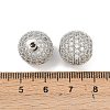 CZ Brass Micro Pave Cubic Zirconia Round Beads LS-ZIRC-L017-05P-4