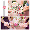 Aluminium & Plastic & Imitation Leather Glitter Powder Cord Bracelets for Bridesmaid BJEW-WH0022-75-7