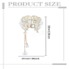 1Pc Zinc Alloy & Crystal Rhinestone & ABS Plastic Claw Hair Clips for Women Girls Thick Hair PHAR-LP0003-005-2