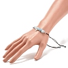 Natural Aquamarine Chips Braided Bead Bracelet BJEW-JB08019-10-3