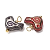 Baking Paint Glass Pendants GL-CBA010C-10G-2