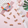 Rainbow Color Alloy Enamel Pendants ENAM-SC0003-95-4