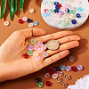 90Pcs 9 Colors Transparent Glass European Beads GLAA-TA0001-79-6