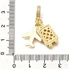 Brass Enamel Airplane & Luggage European Dangle Charms KK-M309-22G-3