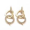 Brass Micro Pave Clear Cubic Zirconia Links Connectors X-ZIRC-L076-035G-1