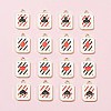 16Pcs 4 Styles Alloy Enamel Pendants ENAM-FS0001-69-7