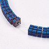 Electroplated Non-magnetic Synthetic Hematite Beads Strands G-P367-F07-1