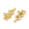 Brass Micro Pave Cubic Zirconia Pendants KK-E108-22G-2