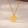 Stylish Stainless Steel Star of David Pendant Necklace for Women's Daily Wear NW9851-1-1