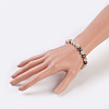 Natural Flower Amazonite Stretch Bracelets BJEW-JB03683-02-4