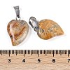 Natural Crazy Agate Heart Pendants G-H073-03P-13-3